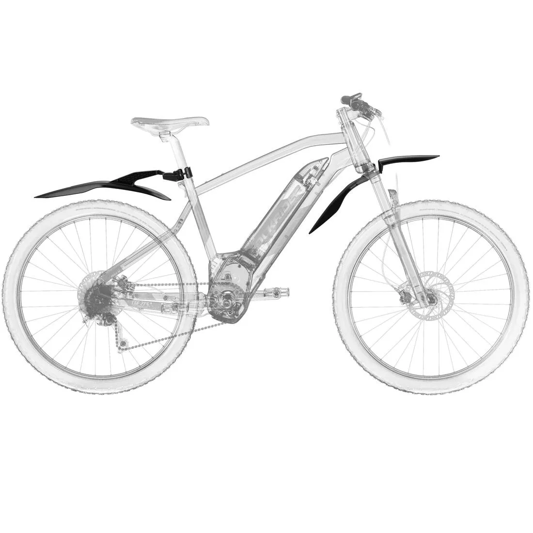 26"-27.5"-29" Mountain Bike Rigid Front & Rear Mudguard Kit