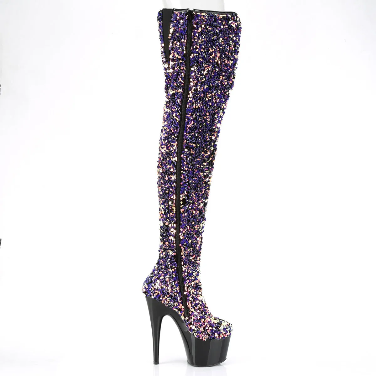 ADORE-3020  Purple Multi Sequins/Black