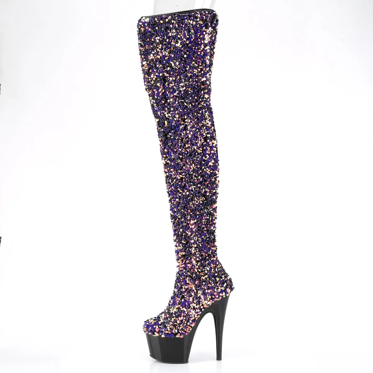 ADORE-3020  Purple Multi Sequins/Black
