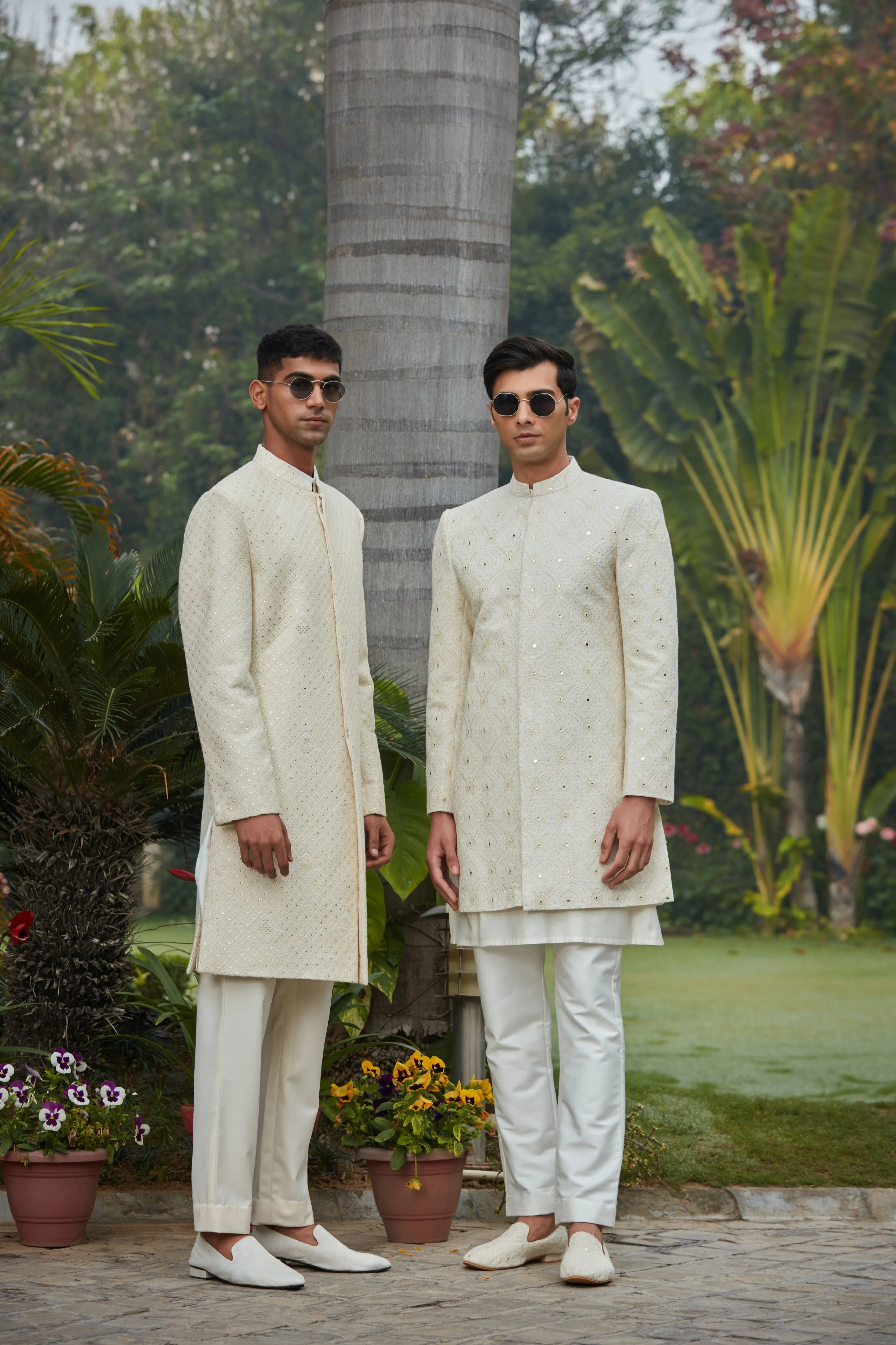 Adyat & Ahim- Chikankari Achkan Sets