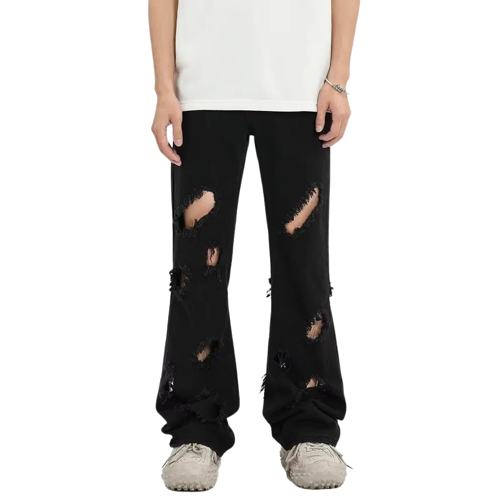 American Vintage Solid Ripped Jeans