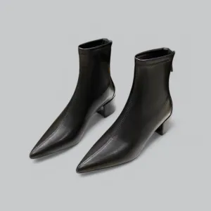 Ankle Boots for Women | Block Heel, Back Zip Closure, Comfortable Fit, Stylish Design