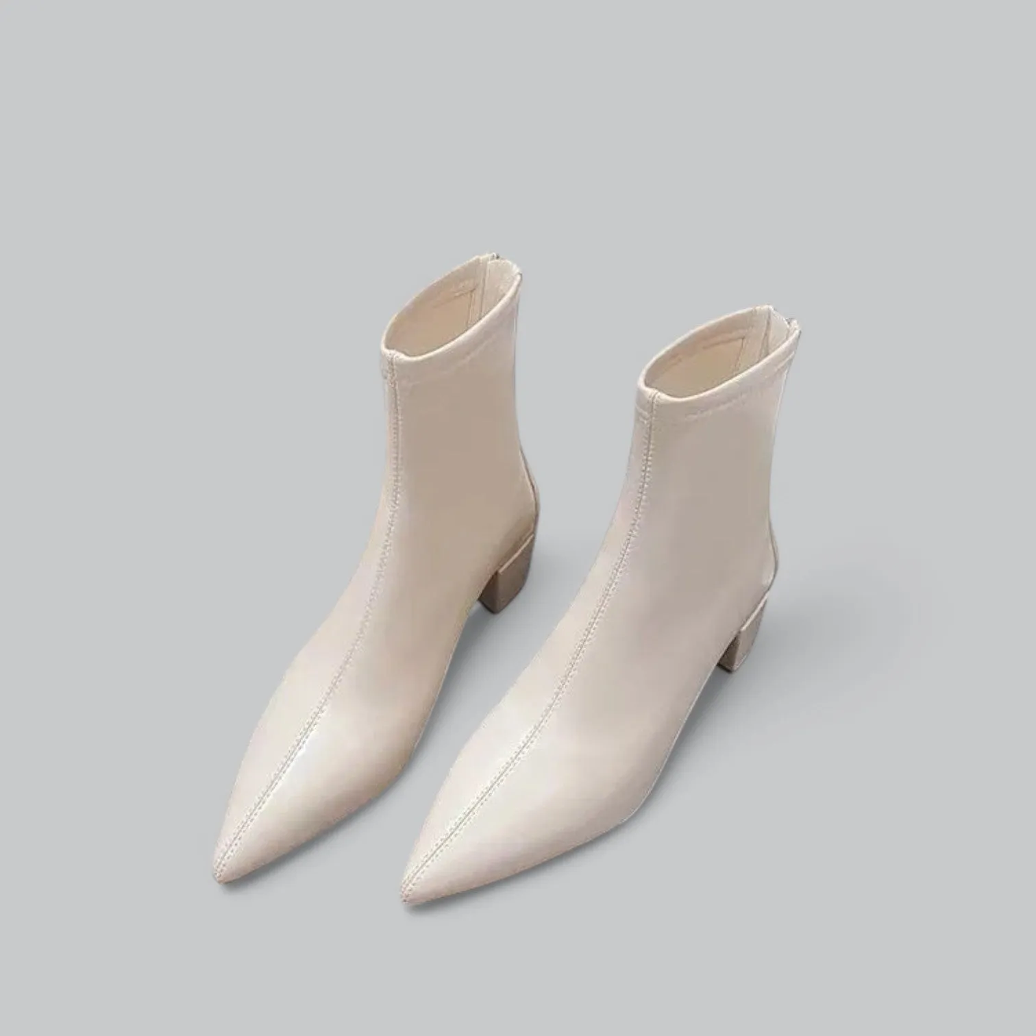 Ankle Boots for Women | Block Heel, Back Zip Closure, Comfortable Fit, Stylish Design