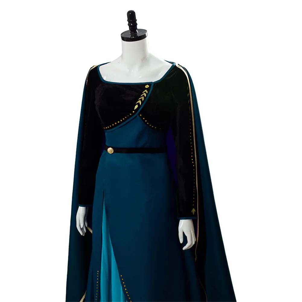 Anna Long Gown Coronation Costume Queen Frozen 2 Uniform Cosplay Costume