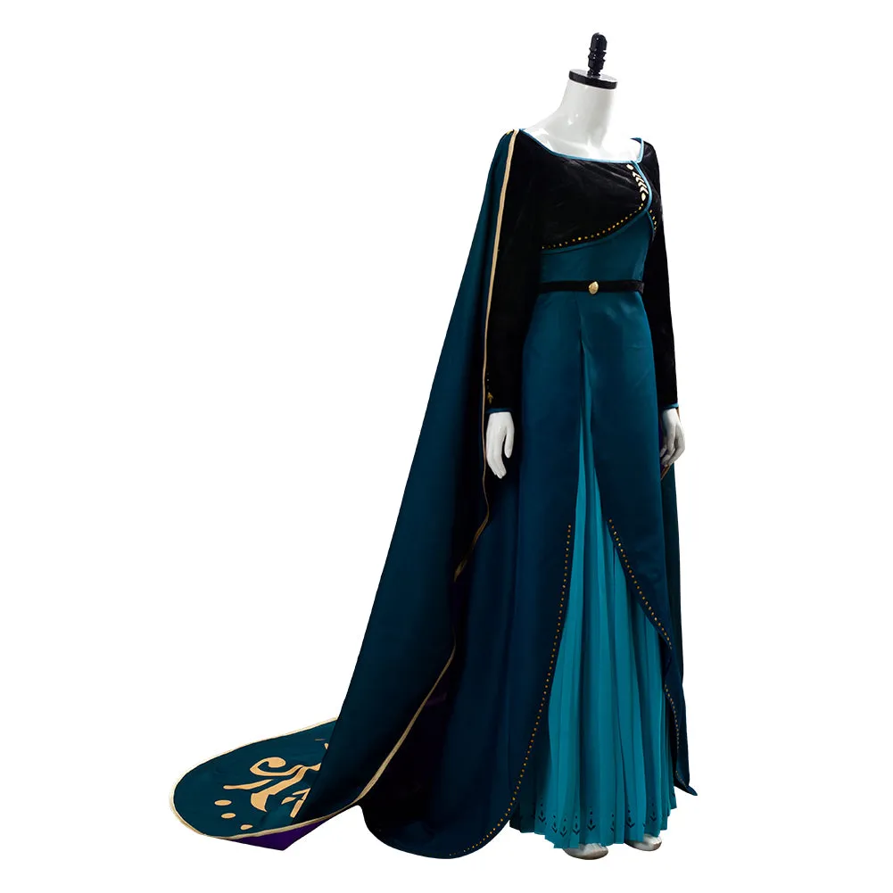 Anna Long Gown Coronation Costume Queen Frozen 2 Uniform Cosplay Costume