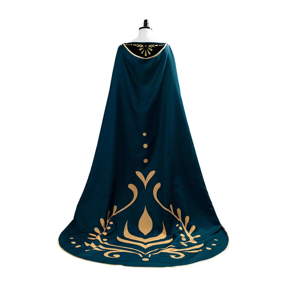 Anna Long Gown Coronation Costume Queen Frozen 2 Uniform Cosplay Costume