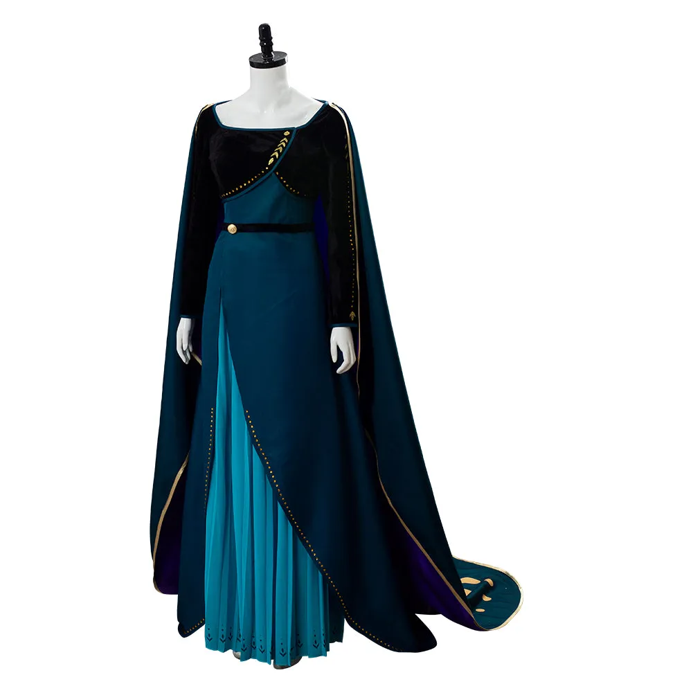 Anna Long Gown Coronation Costume Queen Frozen 2 Uniform Cosplay Costume