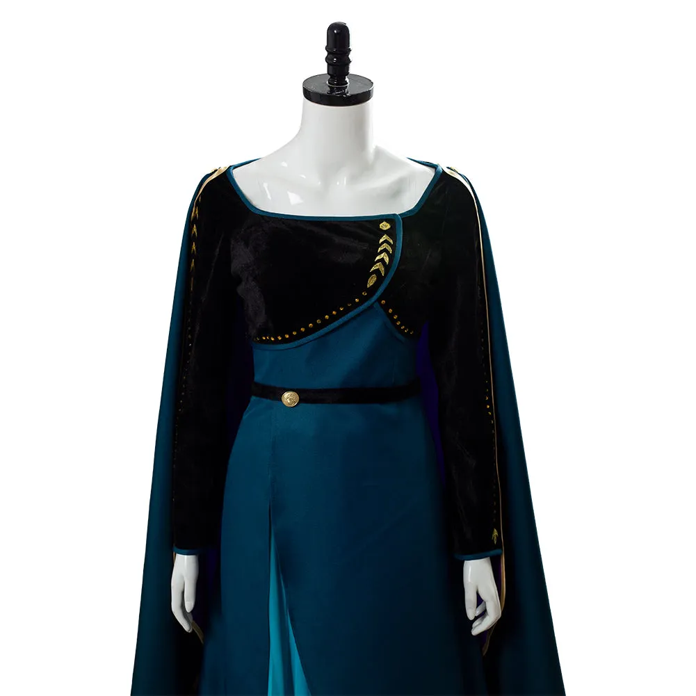 Anna Long Gown Coronation Costume Queen Frozen 2 Uniform Cosplay Costume