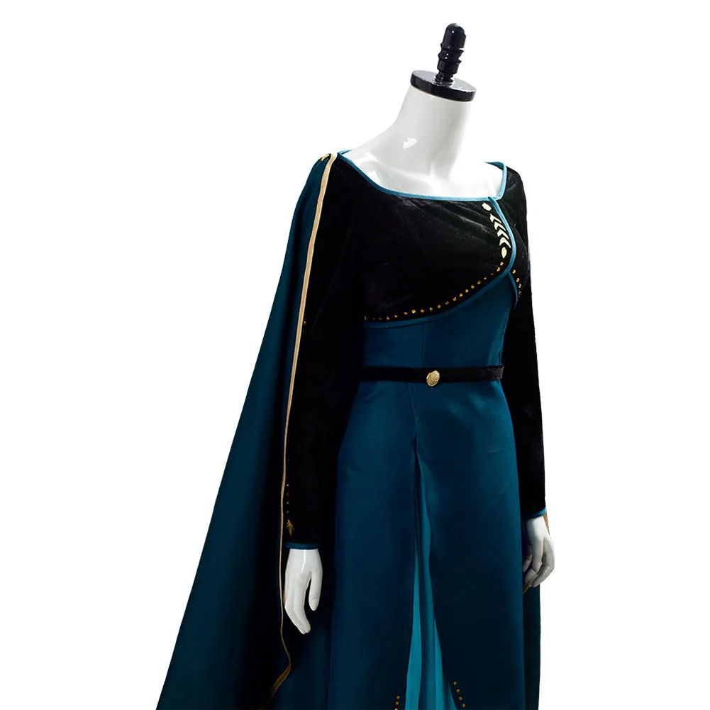 Anna Long Gown Coronation Costume Queen Frozen 2 Uniform Cosplay Costume