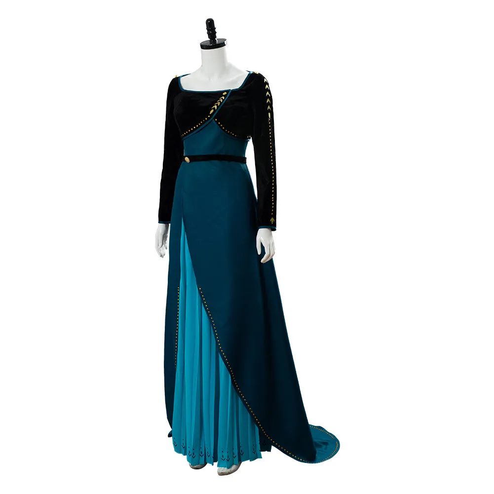 Anna Long Gown Coronation Costume Queen Frozen 2 Uniform Cosplay Costume
