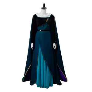 Anna Long Gown Coronation Costume Queen Frozen 2 Uniform Cosplay Costume