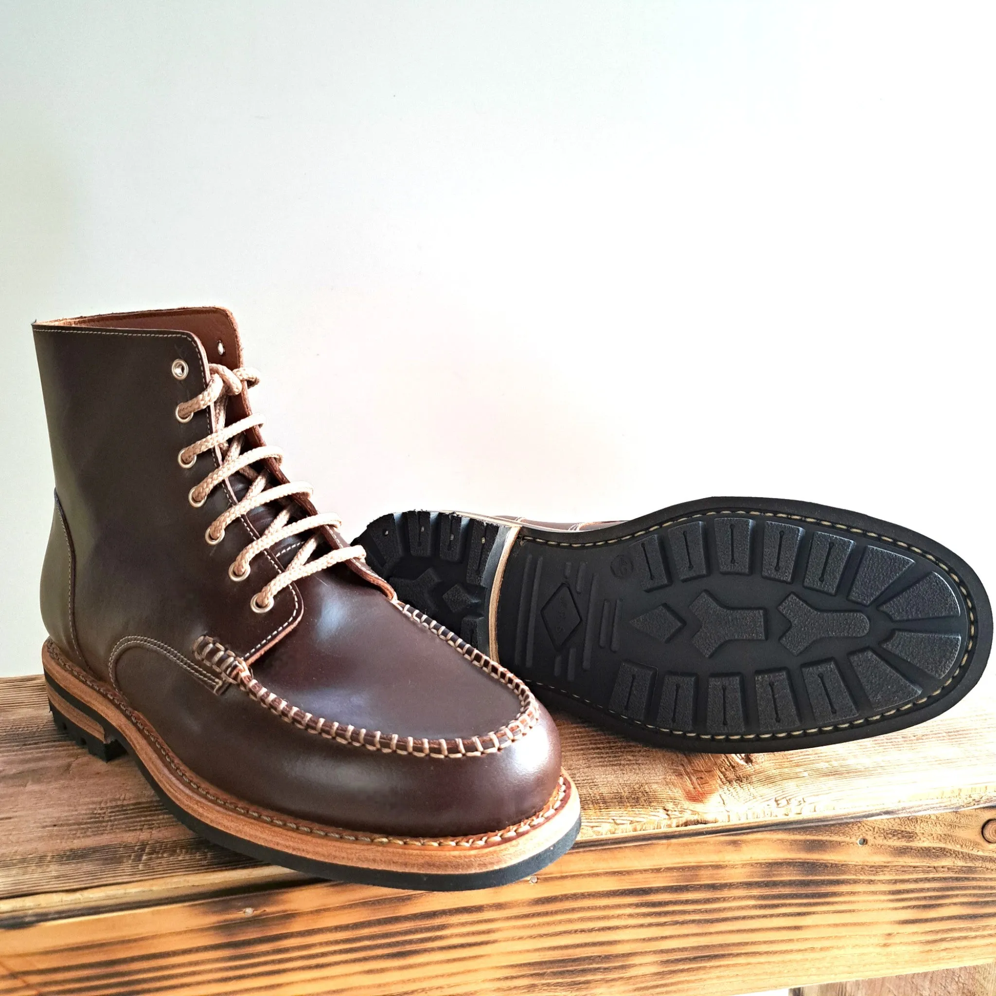 Arvon Moc toe Leather Lace-up Boots