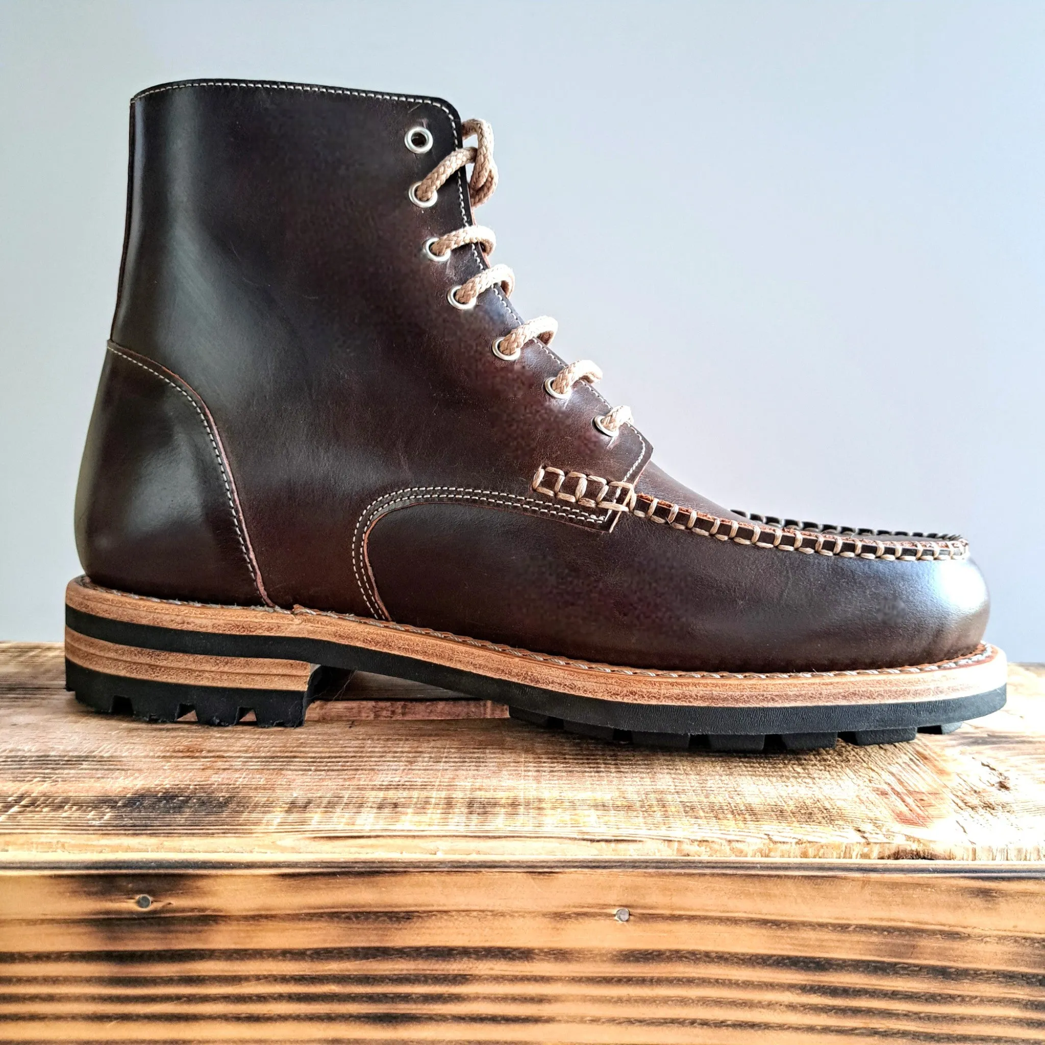 Arvon Moc toe Leather Lace-up Boots