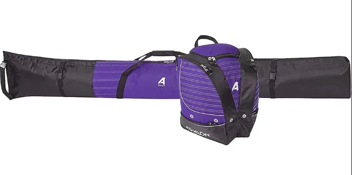 Athalon Deluxe 2-Piece Ski & Boot Bag Set with Accessory Bag