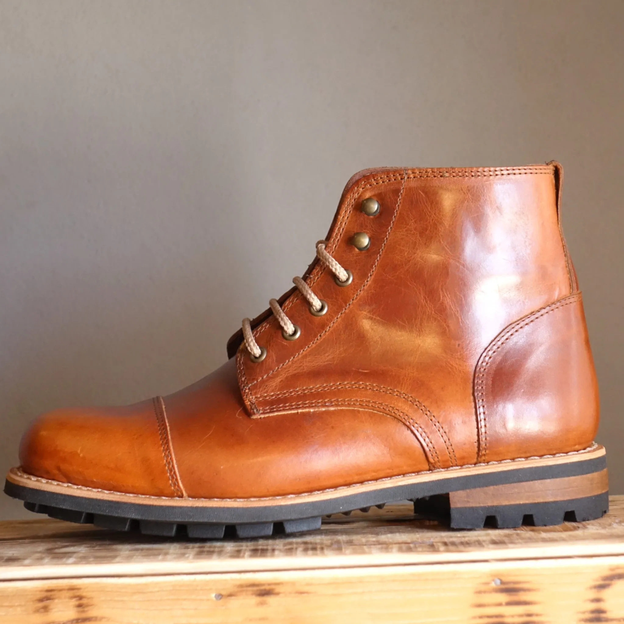 Batura Leather Lace-up Boots