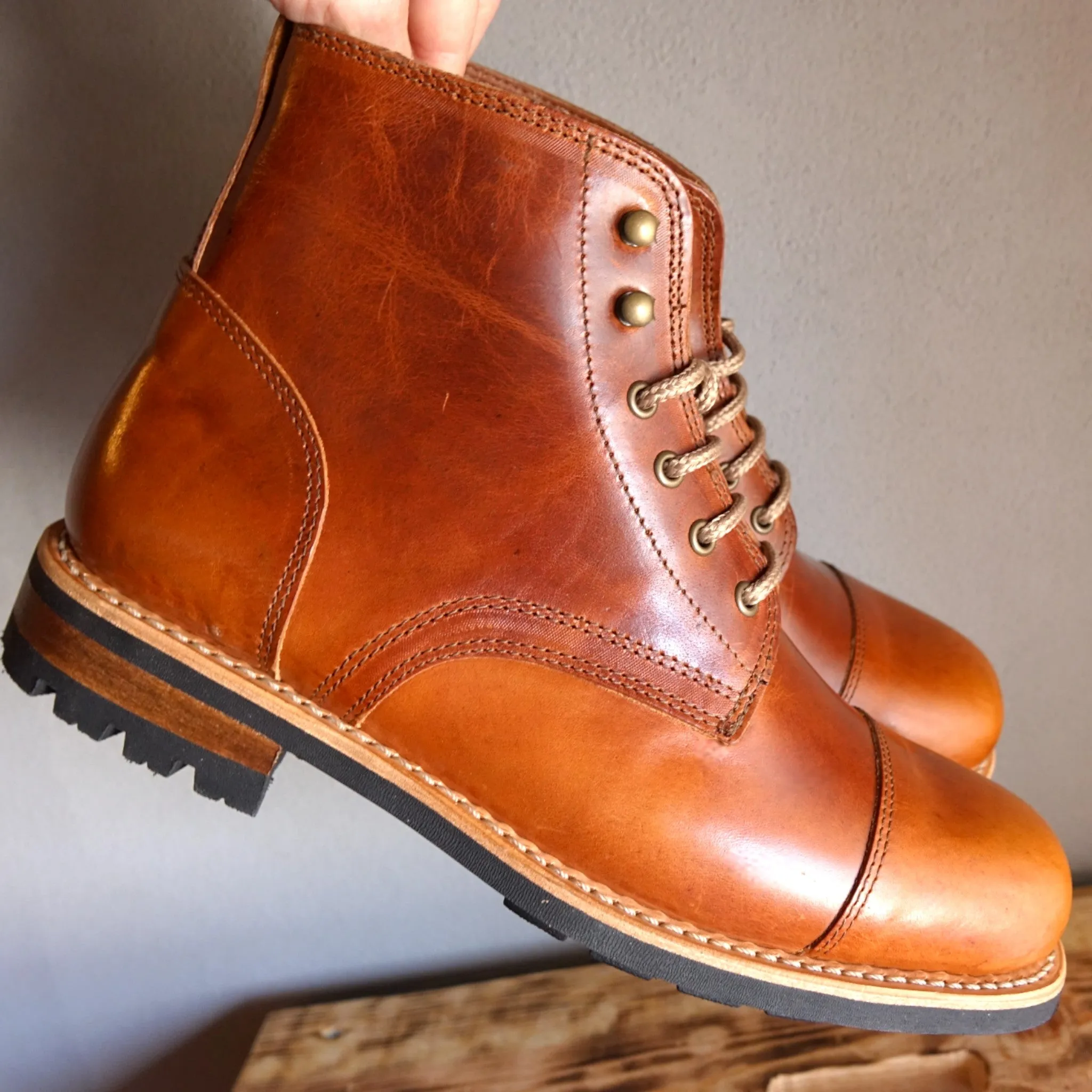 Batura Leather Lace-up Boots