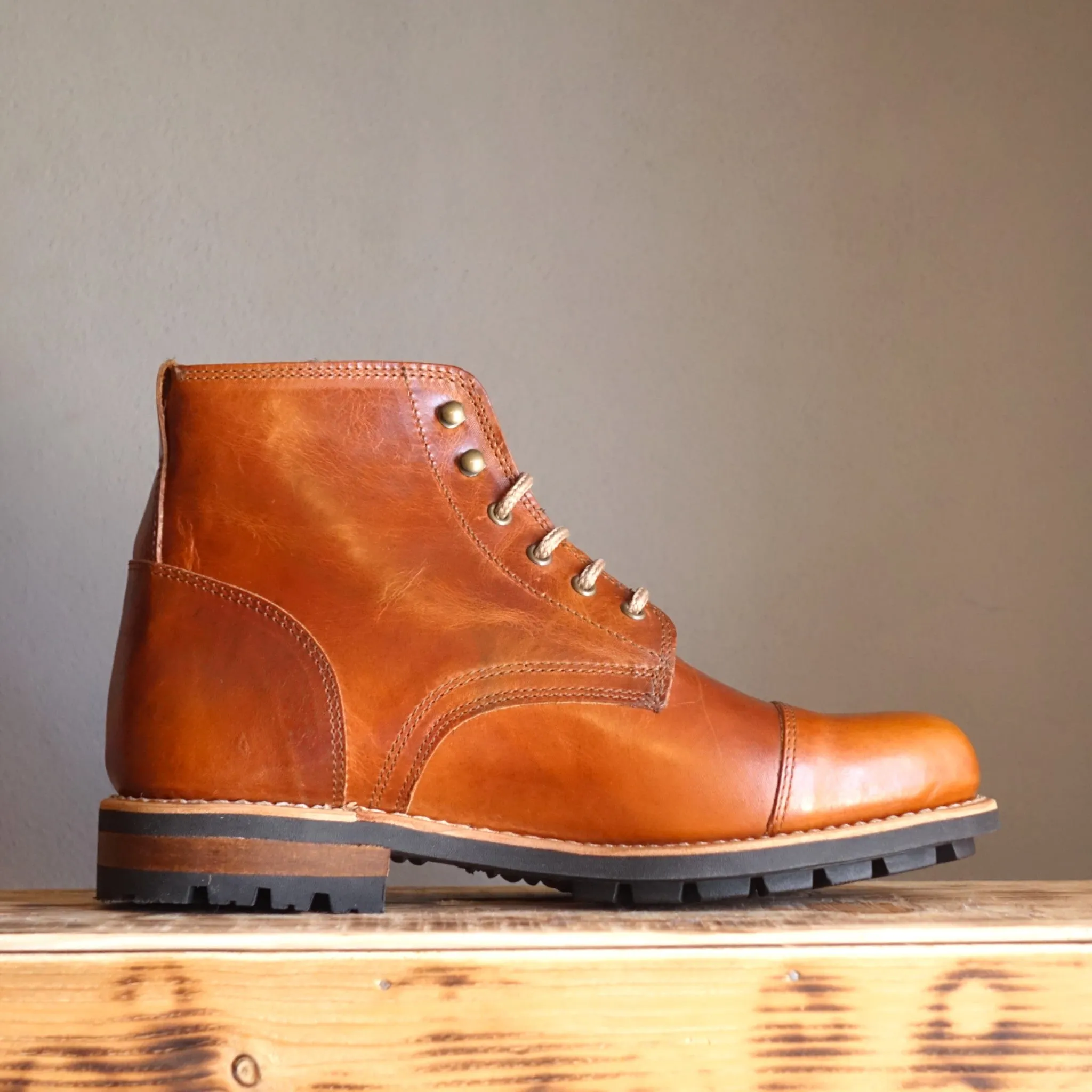 Batura Leather Lace-up Boots
