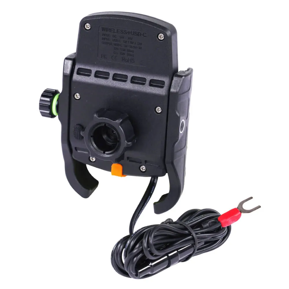 Bike It Compact Motorcycle Wireless Charger   USB-C Phone Holder