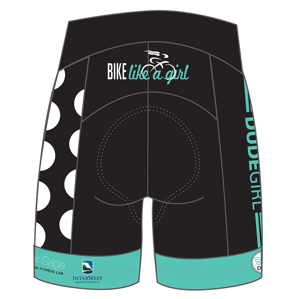 Bike Like A Girl Dots Cycling Shorts