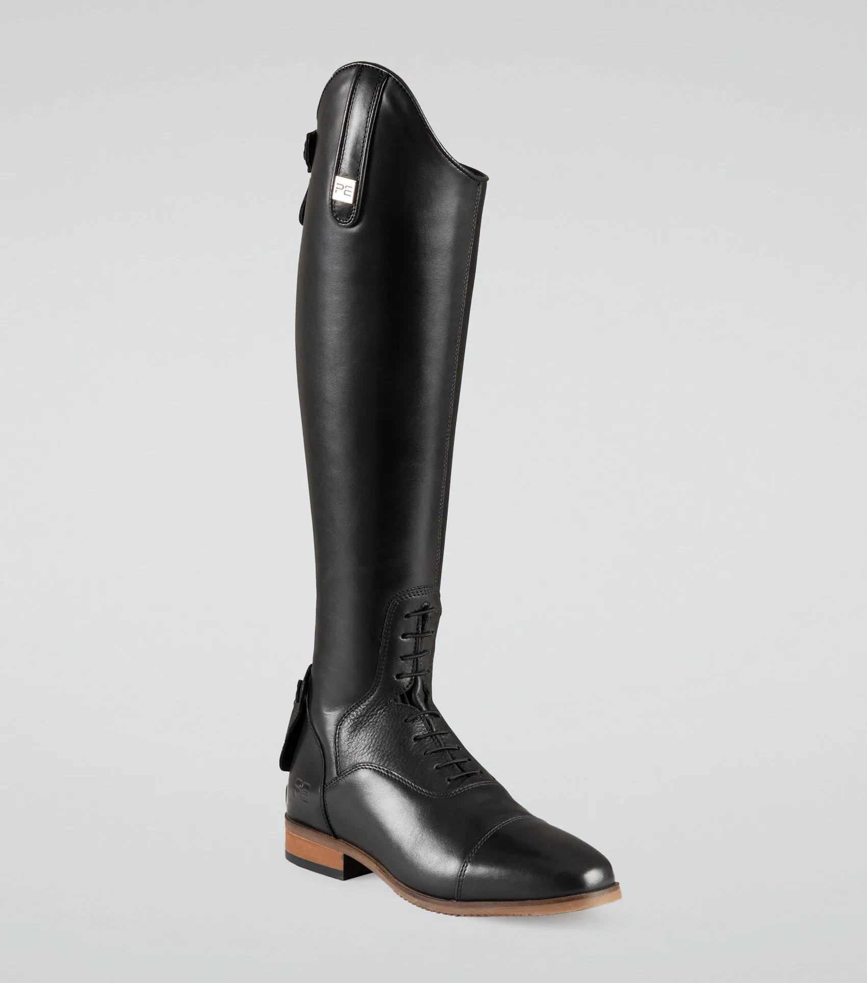 Bilancio Ladies Leather Field Tall Riding Boots Black (Wide Calf)