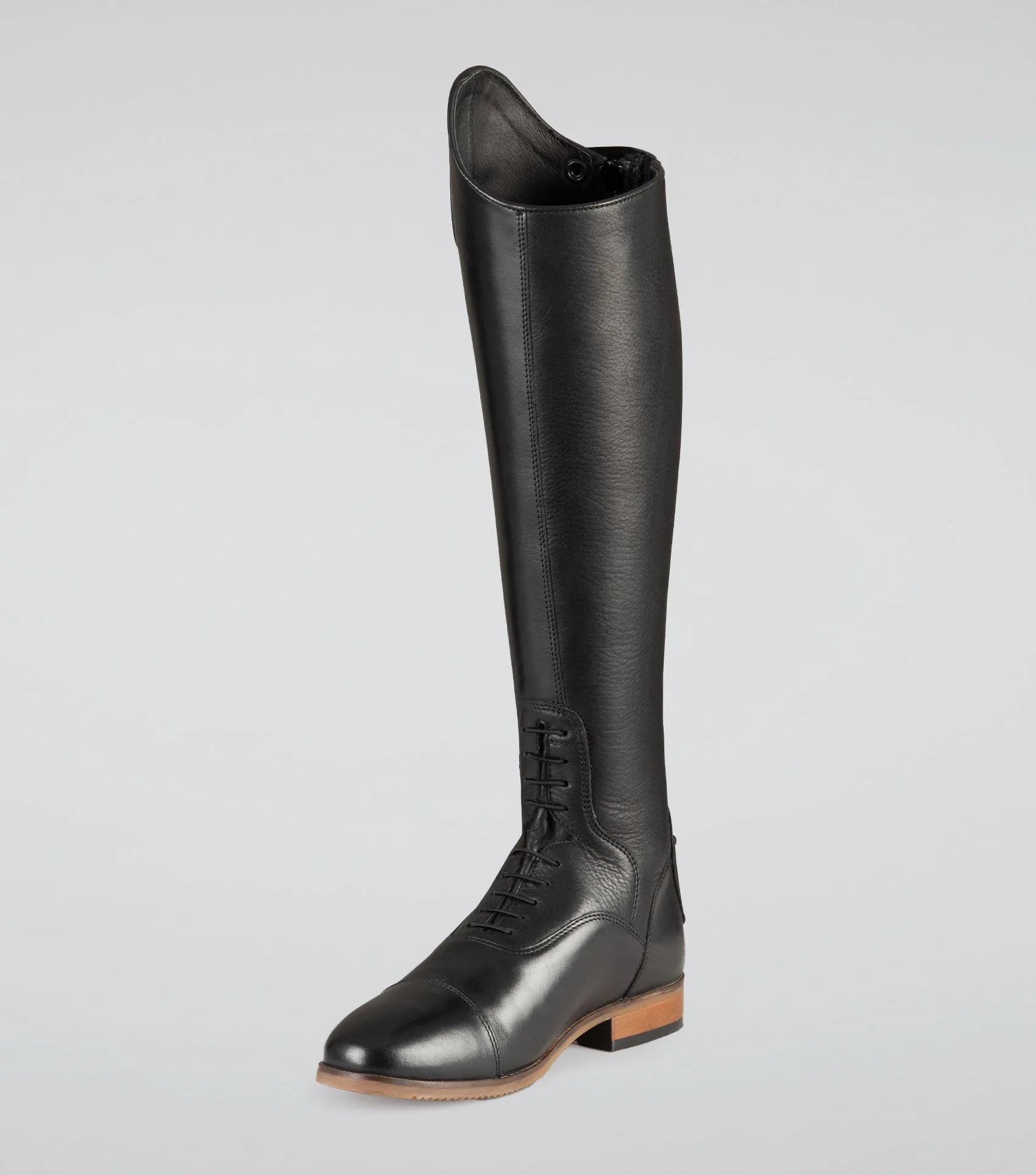 Bilancio Ladies Leather Field Tall Riding Boots Black (Wide Calf)