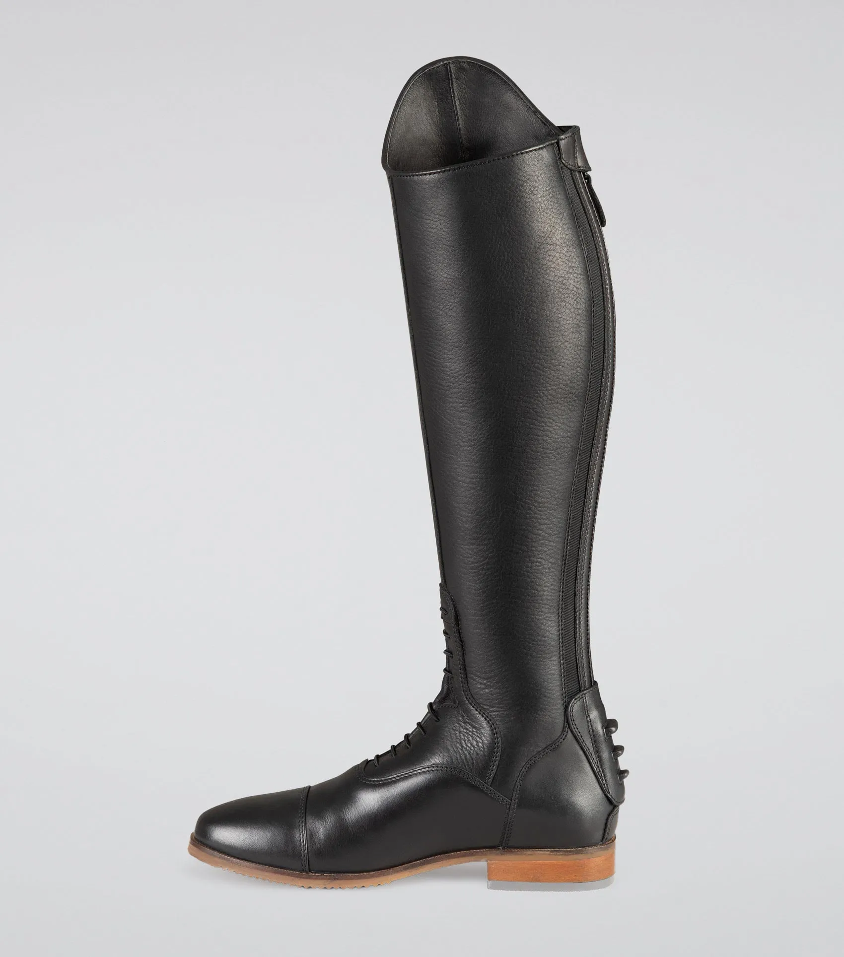Bilancio Ladies Leather Field Tall Riding Boots Black (Wide Calf)