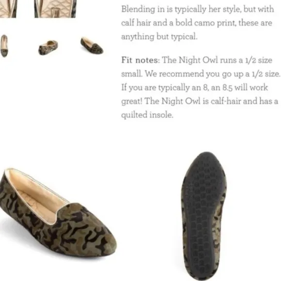 Birdies The Night Owl Camouflage Calf Hair Size 8.5