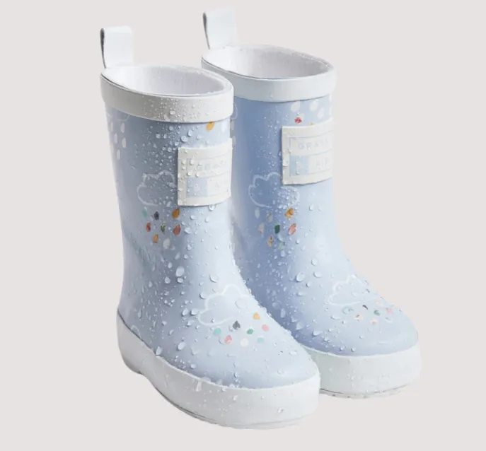 Blue  Colour-Changing Kids Wellies