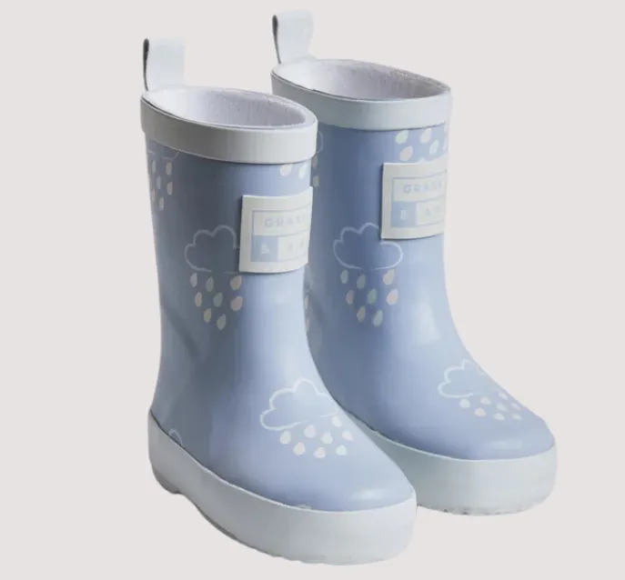 Blue  Colour-Changing Kids Wellies