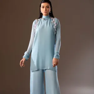 Blue Sky High-Waisted Trouser