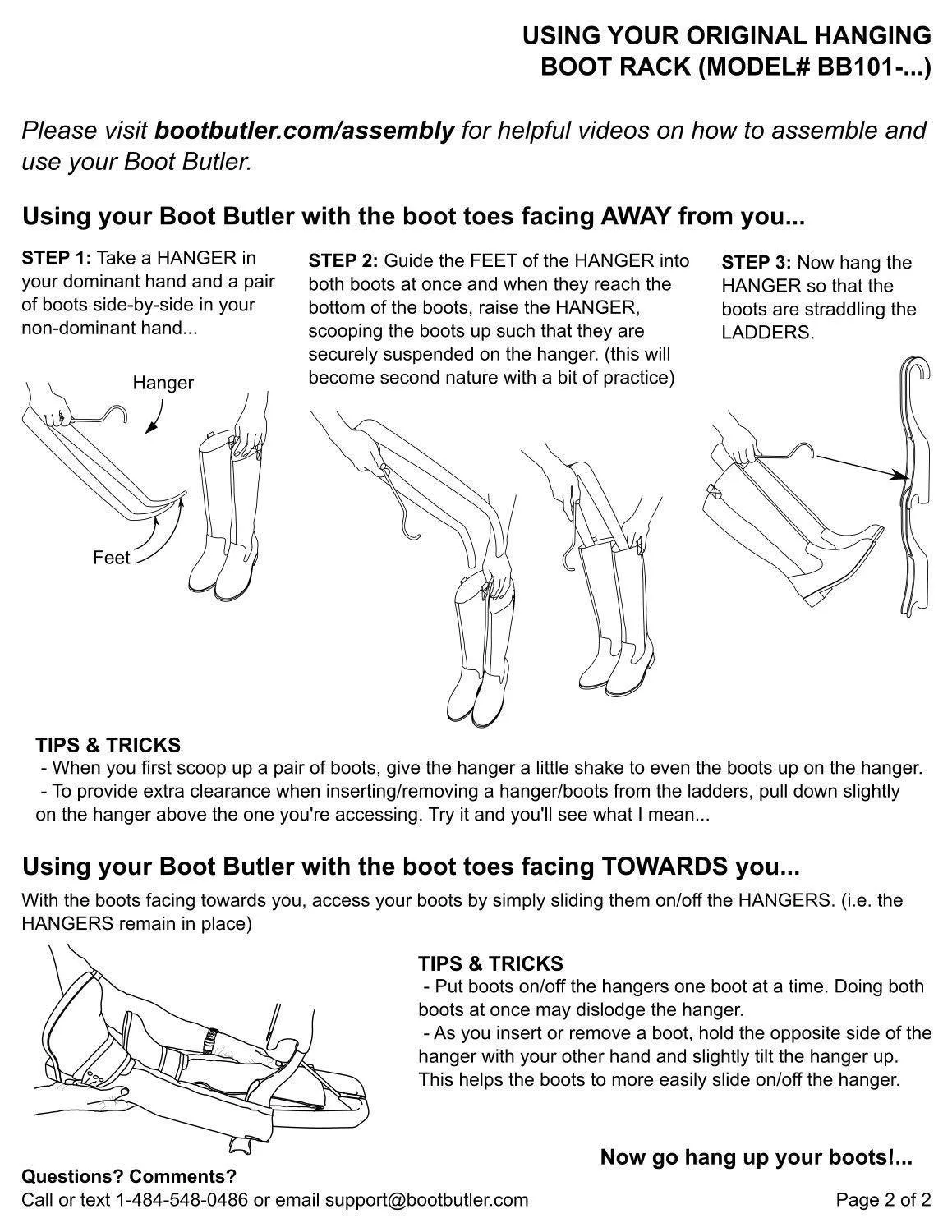 Boot Butler Boot Storage Rack As Seen On Rachael Ray - Clean Up Your Closet Floor with Hanging Boot Storage - Easy to Assemble & Built to Last - 5-Pair Hanger Organizer & Shaper/Tree