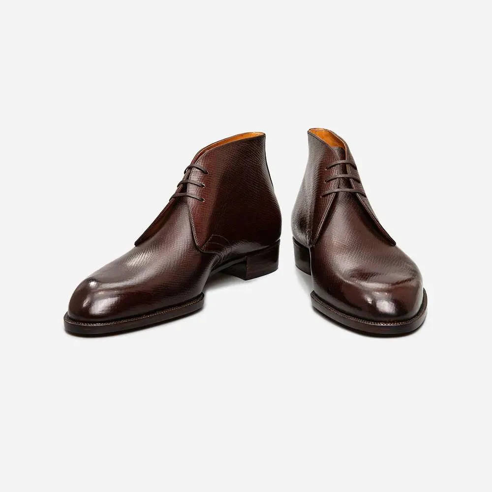 Brown Leather Gabrovo Chukka Lace Up Boots - Chukka Boots