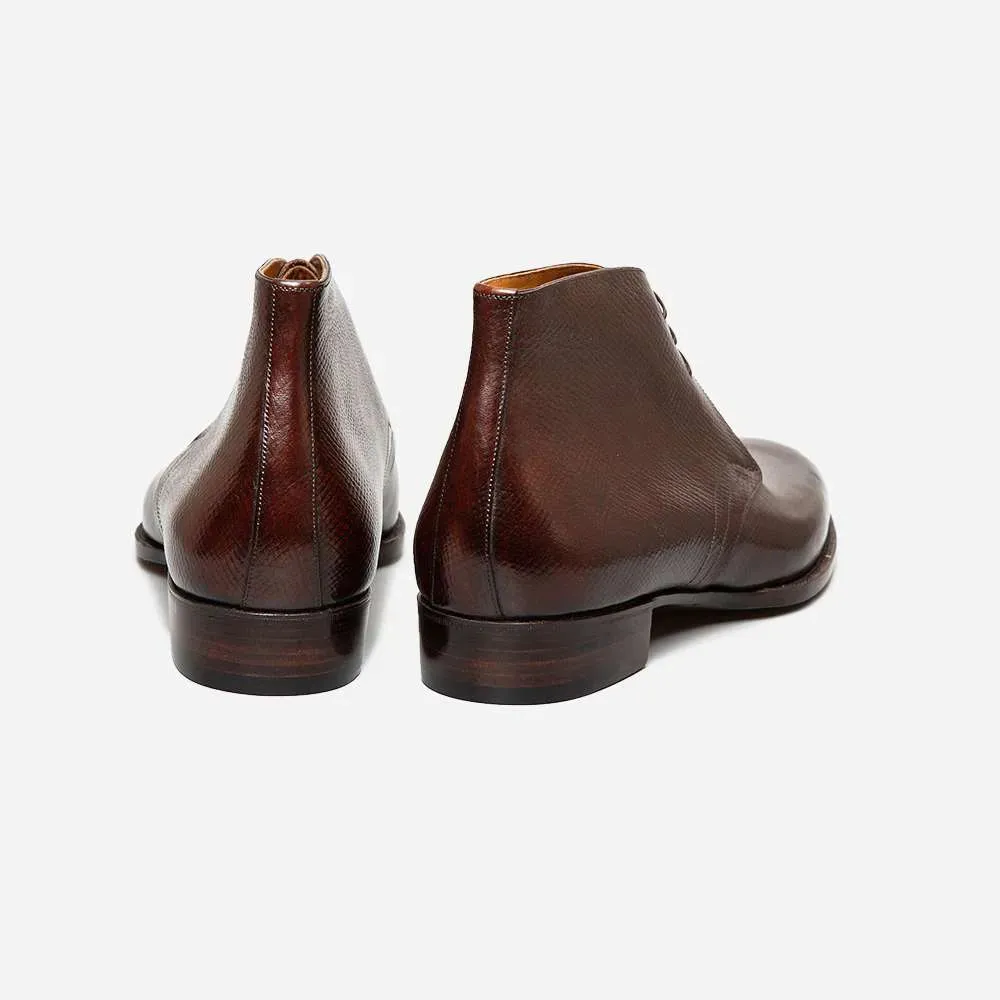 Brown Leather Gabrovo Chukka Lace Up Boots - Chukka Boots