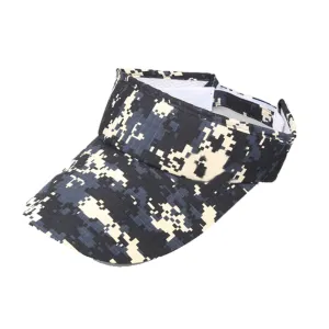 Camouflage Golf Visor Hunting Visors Military Blue and White Digital Digi Camo