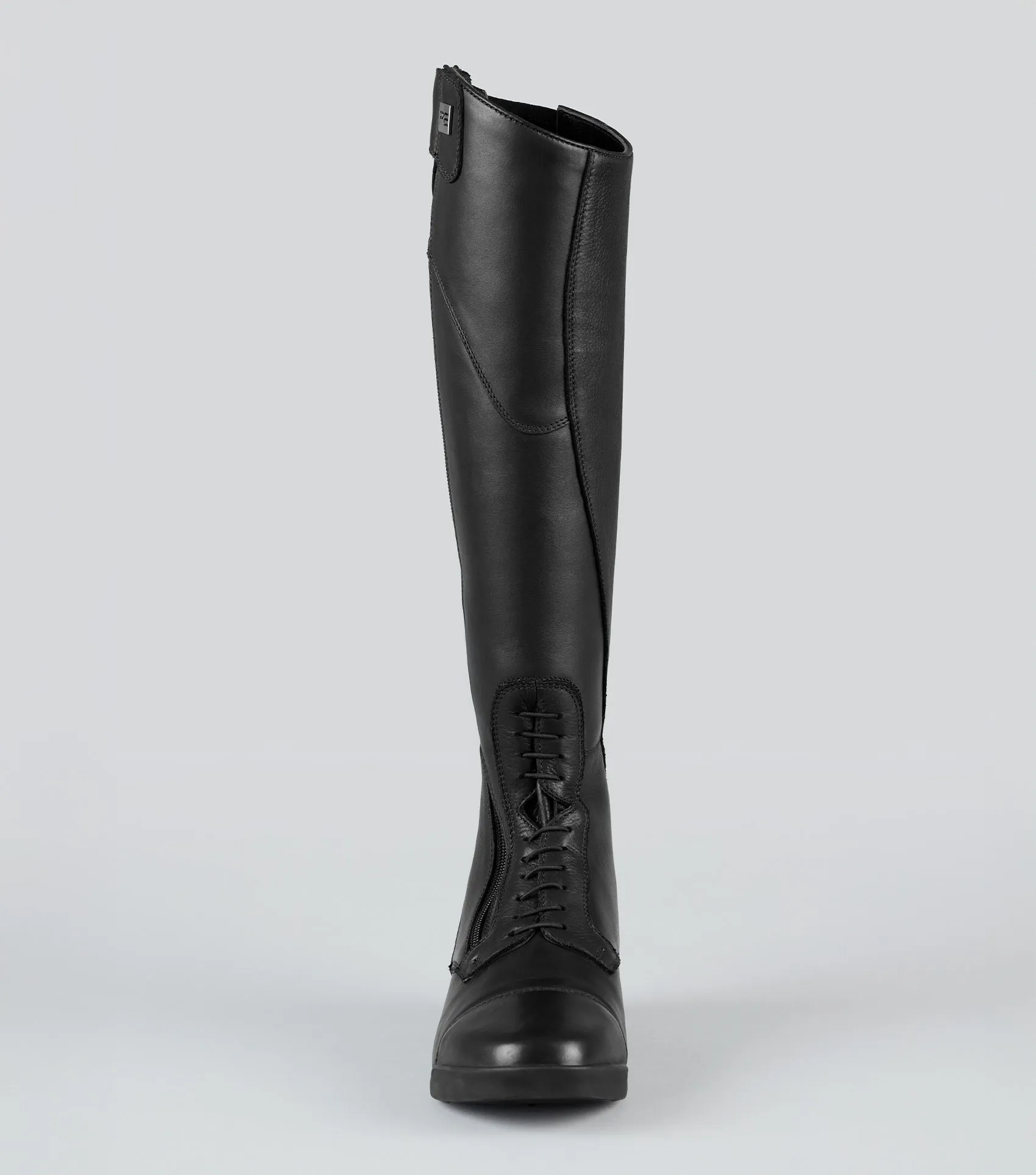Cedo Womens Leather Field Tall Riding Boots Black (Wide Calf)