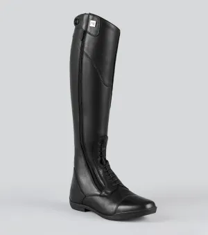 Cedo Womens Leather Field Tall Riding Boots Black (Wide Calf)