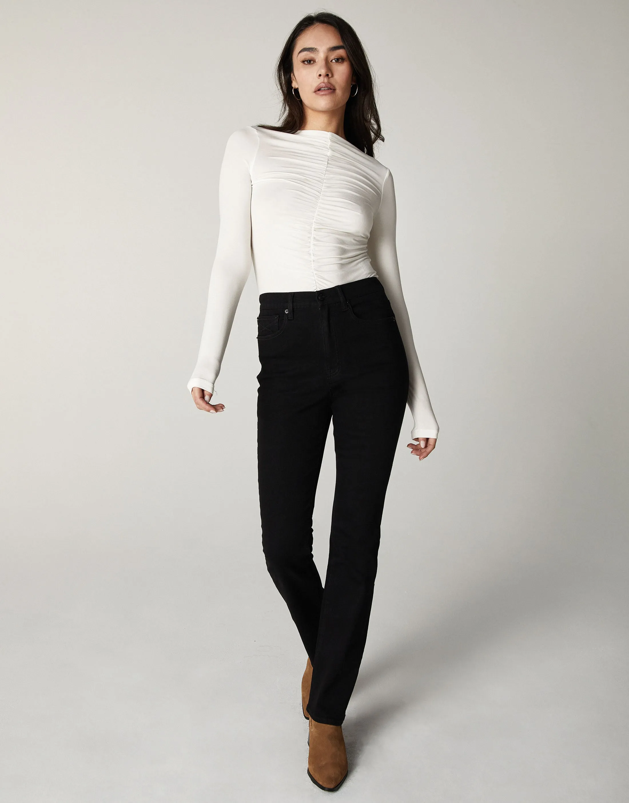 CHLOE High-Rise Slim Boot in Midnight