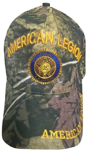 CLEARANCE A.Legion Baseball Cap Camouflage Patriotic Hat Tree Branches Camo Leaf