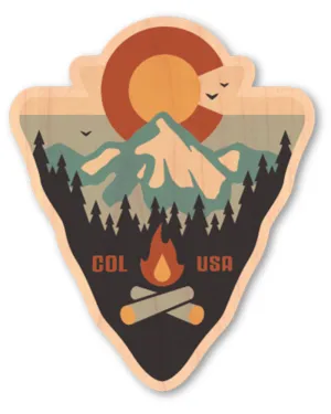Colorado Arrowhead Wood Sticker- Dust City