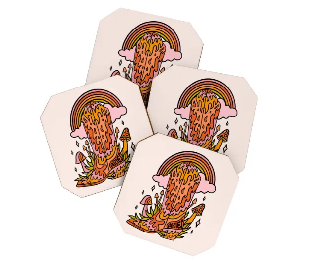 Cowgirl Boot Coaster Set