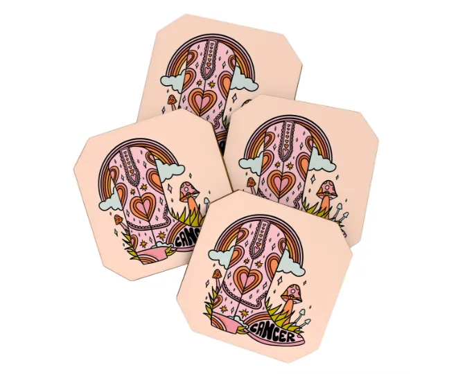 Cowgirl Boot Coaster Set