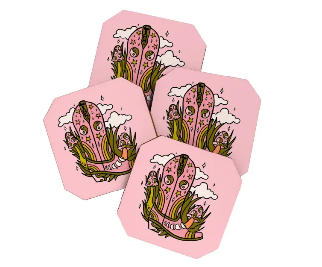 Cowgirl Boot Coaster Set