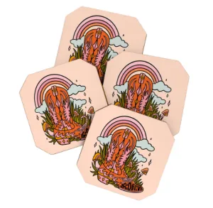 Cowgirl Boot Coaster Set