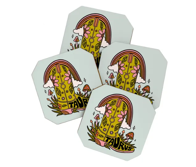 Cowgirl Boot Coaster Set