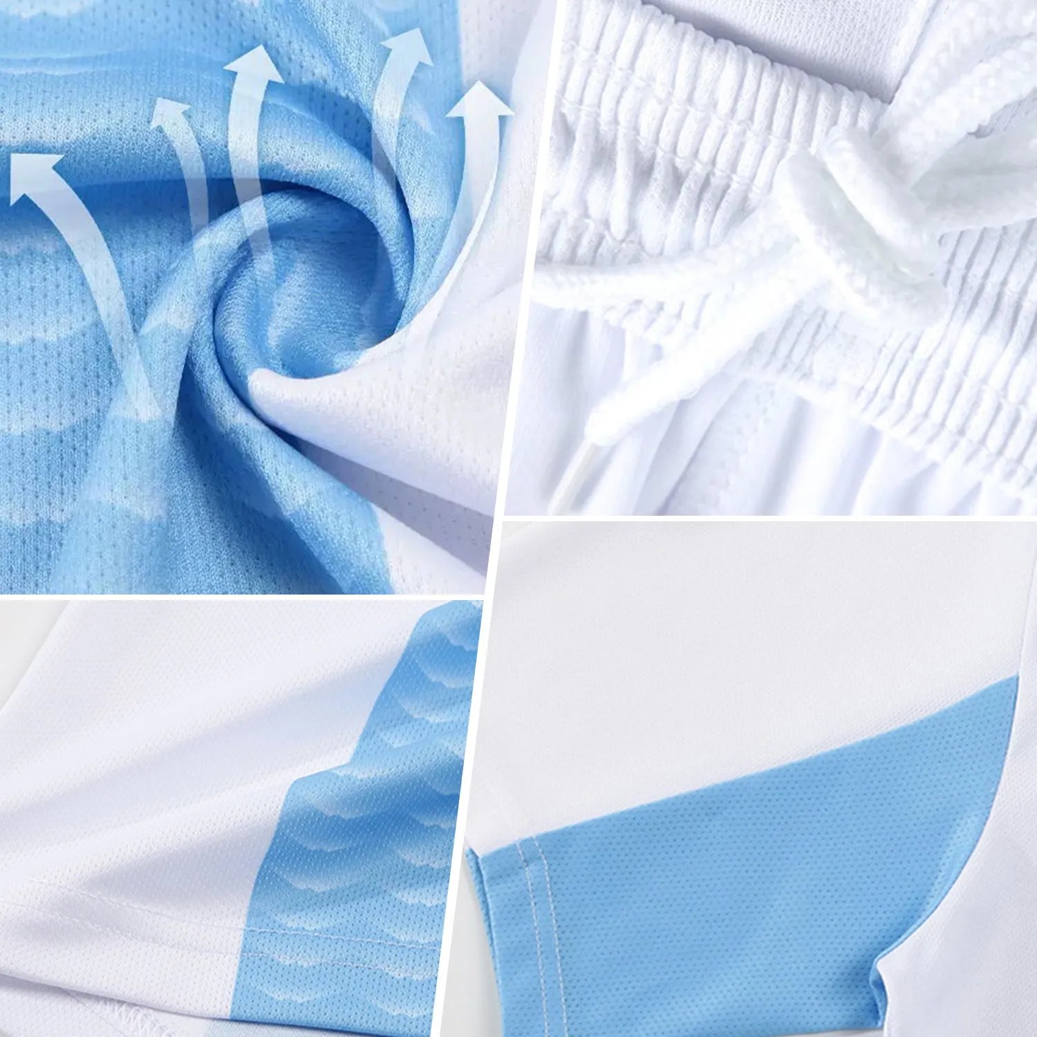 Custom Black White-Royal Abstract Network Splash Sublimation Soccer Uniform Jersey