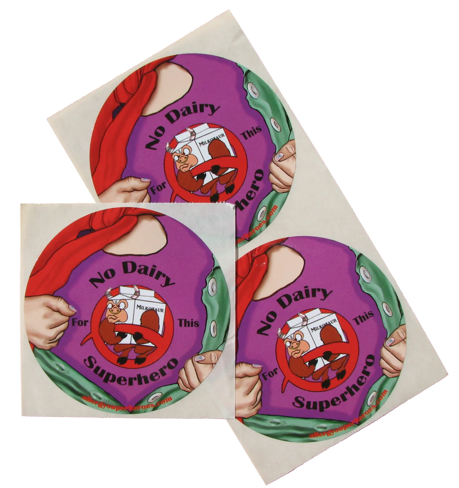 Dairy Allergy Superhero Girl Sticker
