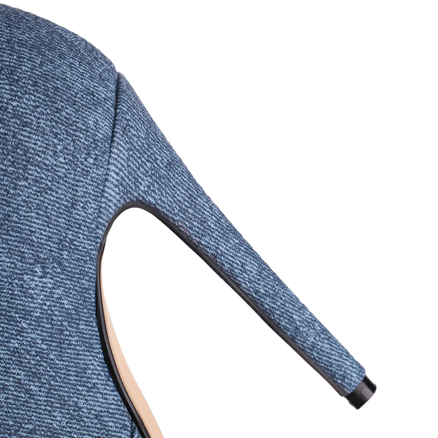 Dark Blue Cowboy Boots High Heel Knee Boots