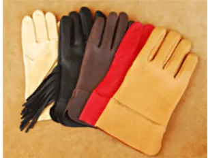 Deerskin Glove with 2" Cuff & Fringe