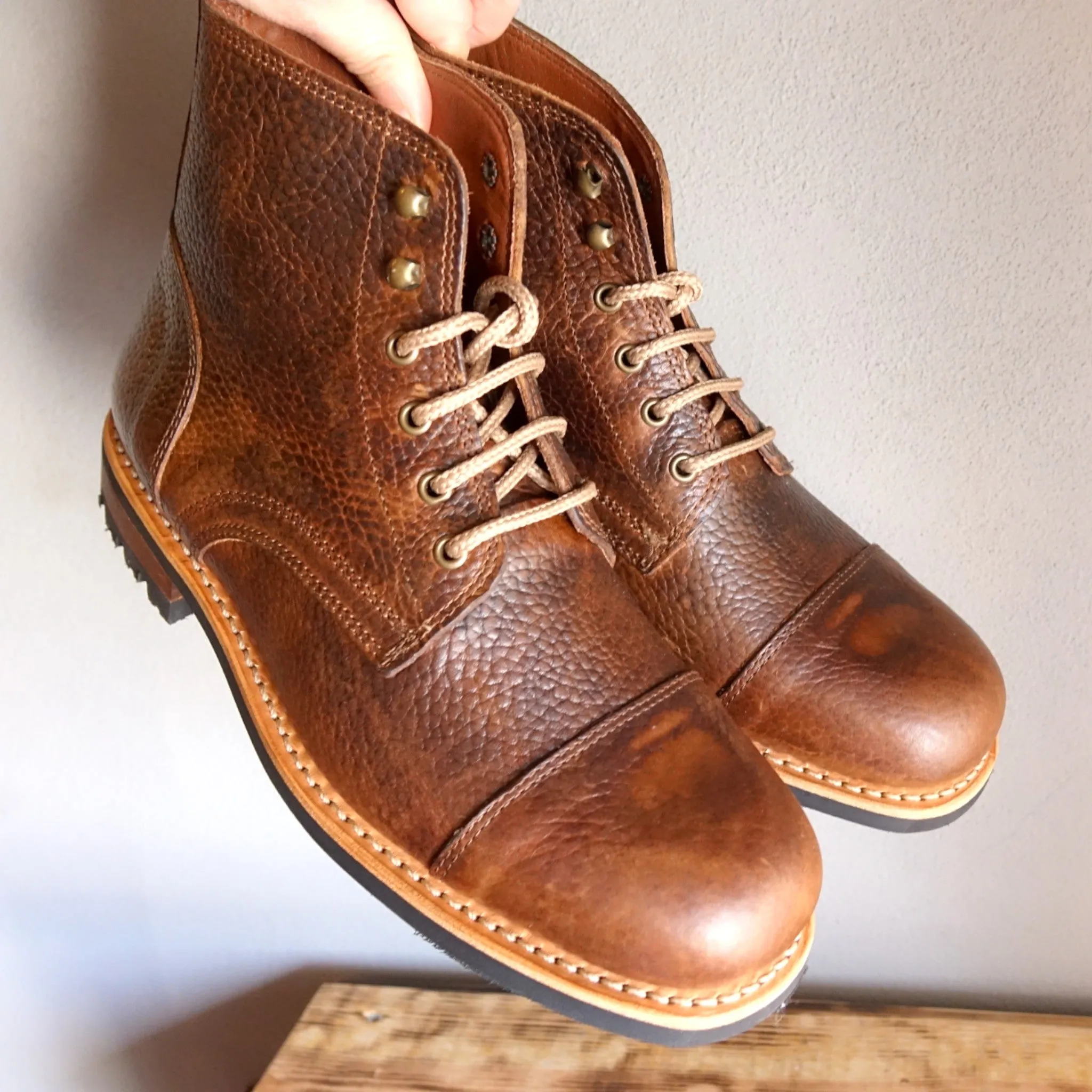 Denali Leather Lace-up Boots