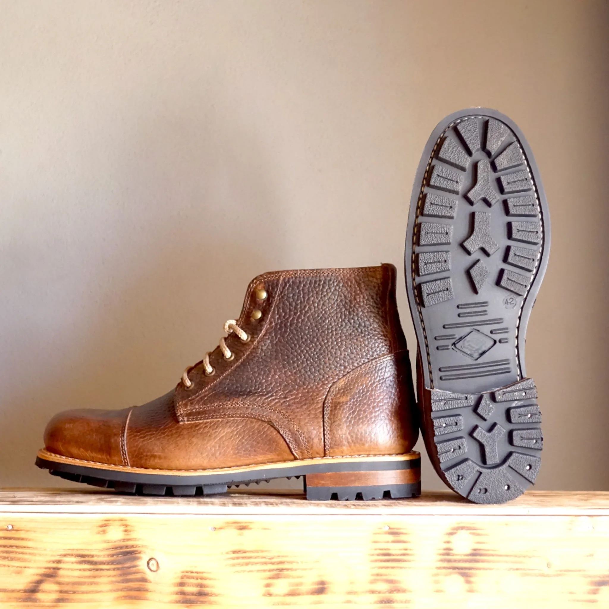 Denali Leather Lace-up Boots